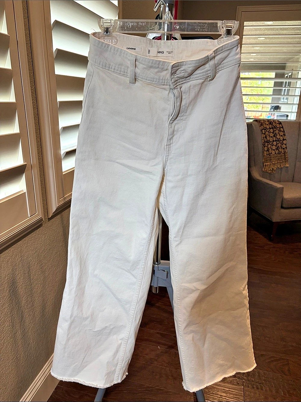 Mango Wide Leg Catherine Ecru denim